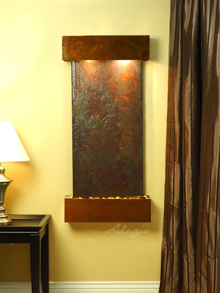 Cascade Springs Square Rustic Copper Multi Color Natural Slate