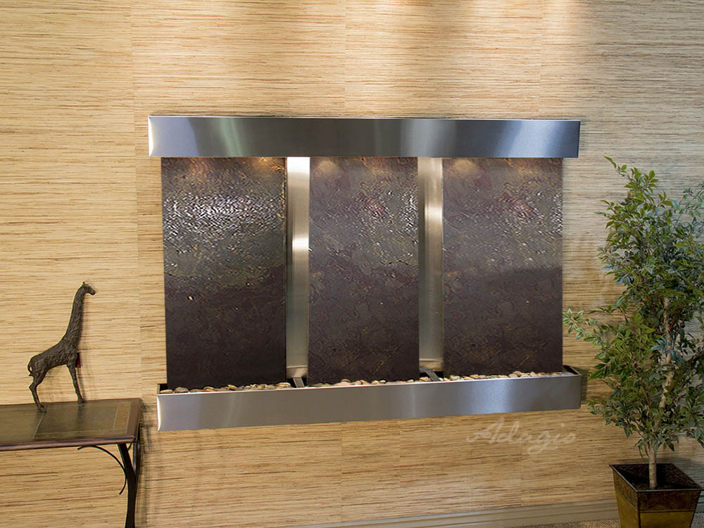 Multi-Color Featherstone, Stainless Steel Trim, Square Edges